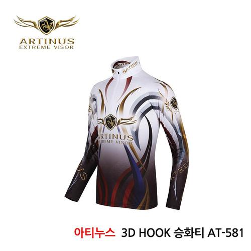 아티누스 3D HOOK 승화티(화이트) AT-581 티셔츠 웨어 피싱 낚시